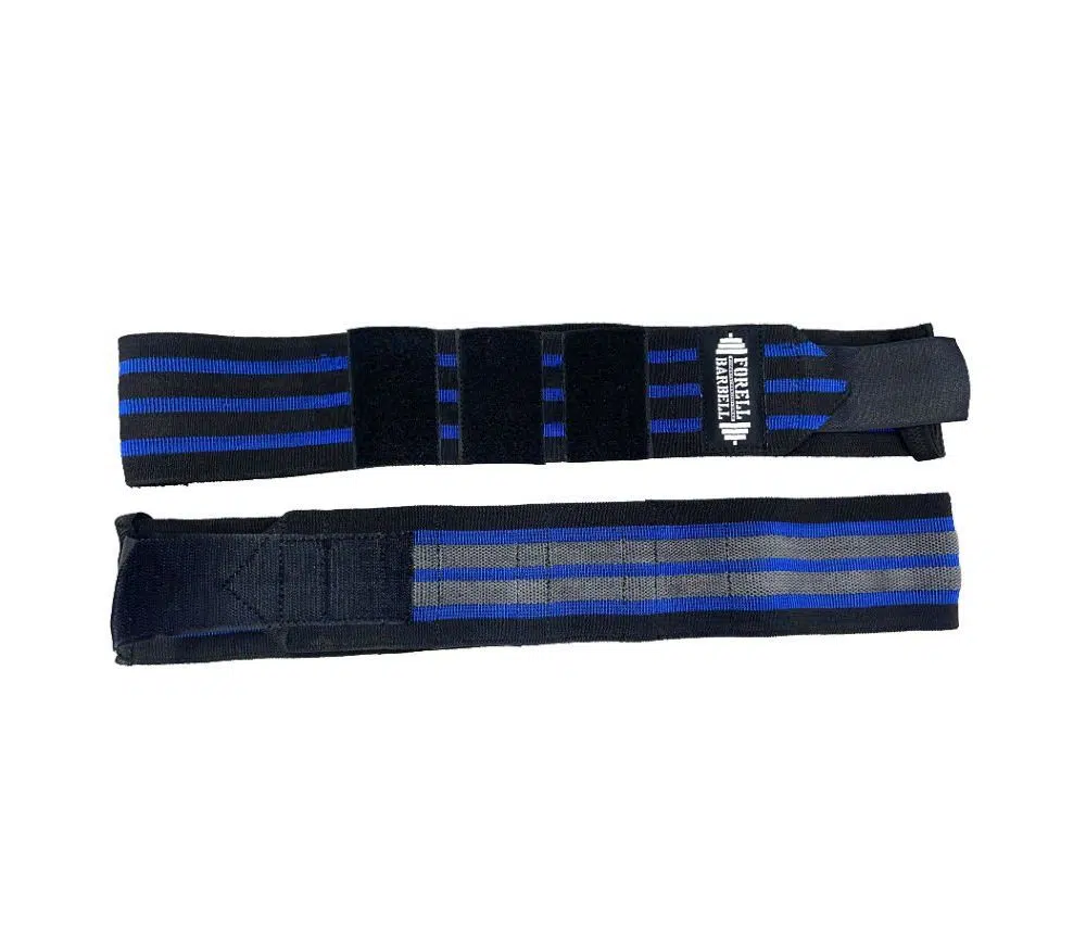 Forell Heavy Duty Rubber Lined Knee Wraps With Velcro
