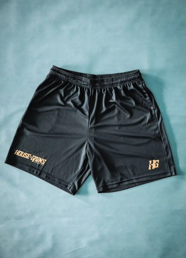 HOG Gym Shorts Black and Gold