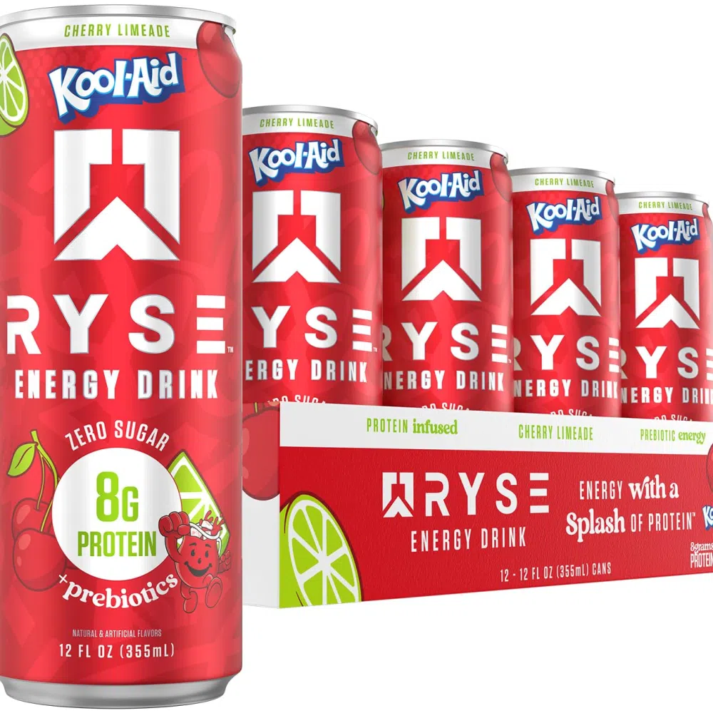 Kool Aid Cherry Limeade Protein Infused Energy Drink  – 12 pack