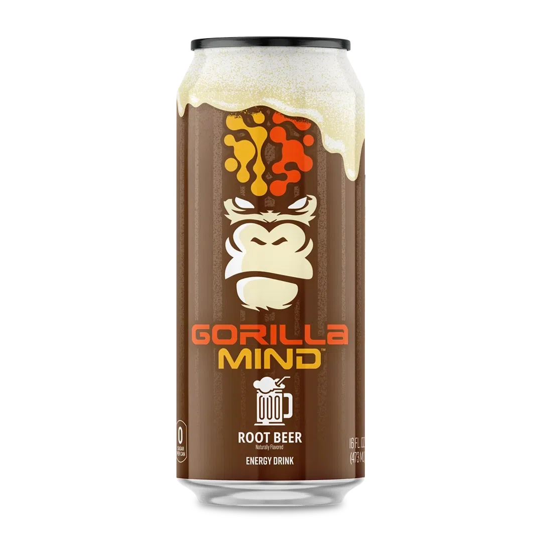 Gorilla Mind Energy Drink | Get Yokd Gorilla Mind Root Beer Png | Gorilla Mind | Gorilla Mind