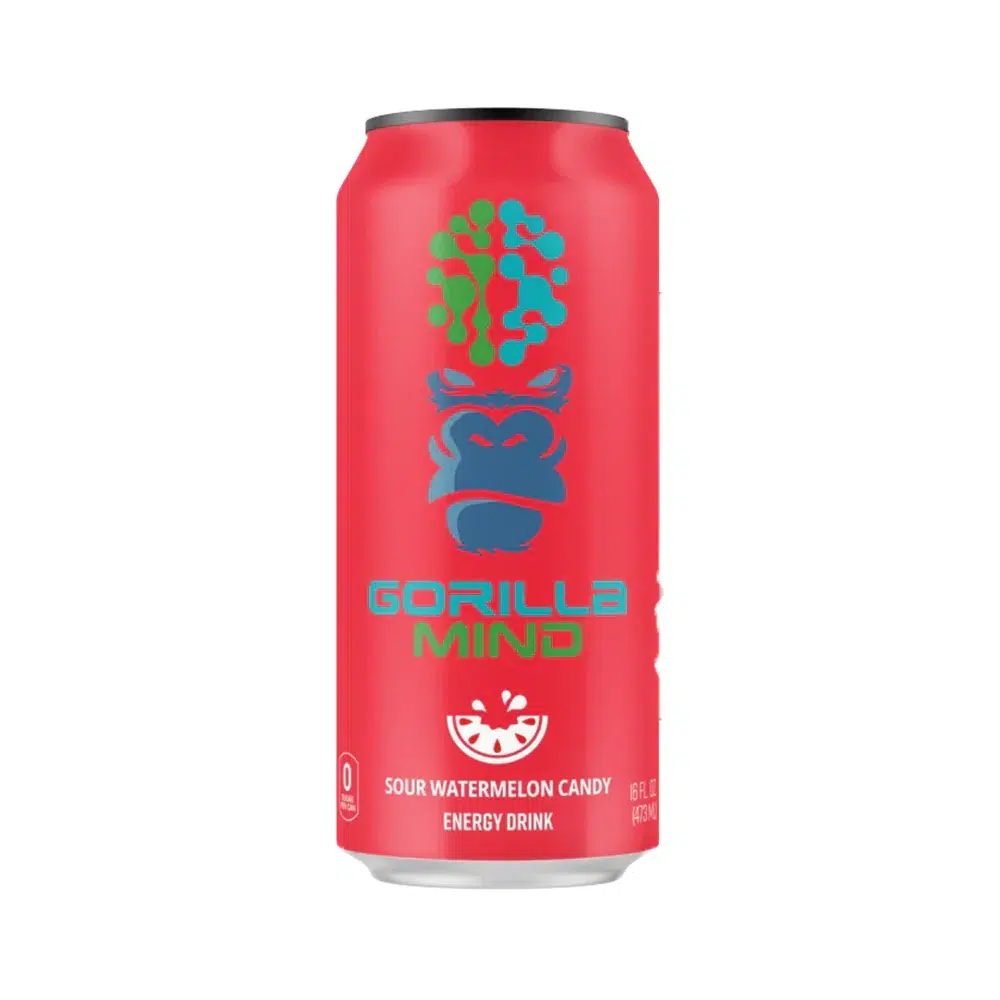 Gorilla Mind Energy Drink | Sour Watermelon Candy